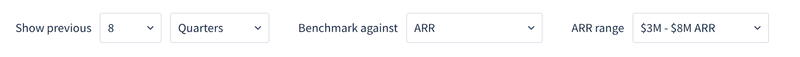 Screenshot of the dropdowns described here.