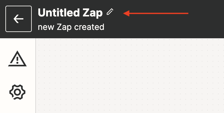 Screenshot of the default Zap title.