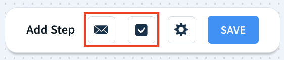 Screenshot of the email and task icons.