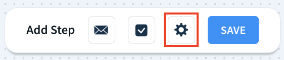 Screenshot showing the location of the cog icon.