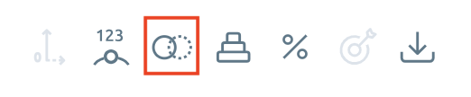 Screenshot of the chart icons with the Compare Segments icon highlighted.