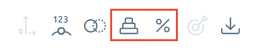 Screenshot of the chart icons with the Stack and 100% Stack icons highlighted.