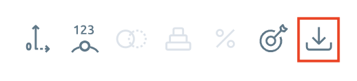 Screenshot of the chart icons with the Download Image icon highlighted.